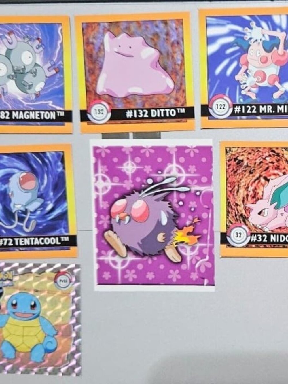 Pokemon Artbox & Merlin Stickers Squirtle Prizm Foil Holo Rare All Vintage Mint